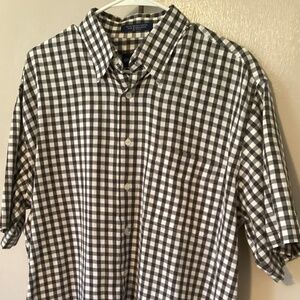 ALAN FLUSSER …checked print shirt, one pocket, button front, size Lg…great shape